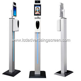School IP65 infrared temperature sense face recognition Abnormal Temperature Alarm liquid wash hand sanitizer dispenser