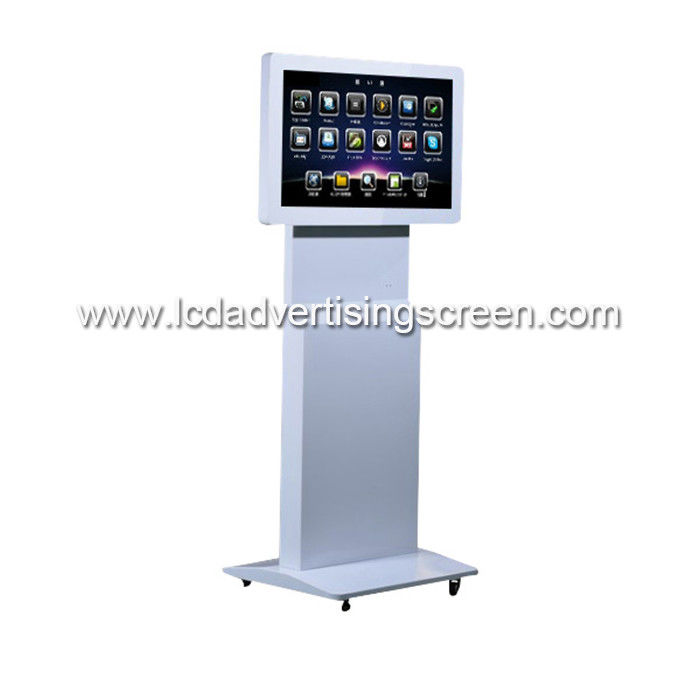 32 Inch Indoor Retail Android 7.1 PCAP Touch Screen Display Kiosk with Wheels and Wifi Network