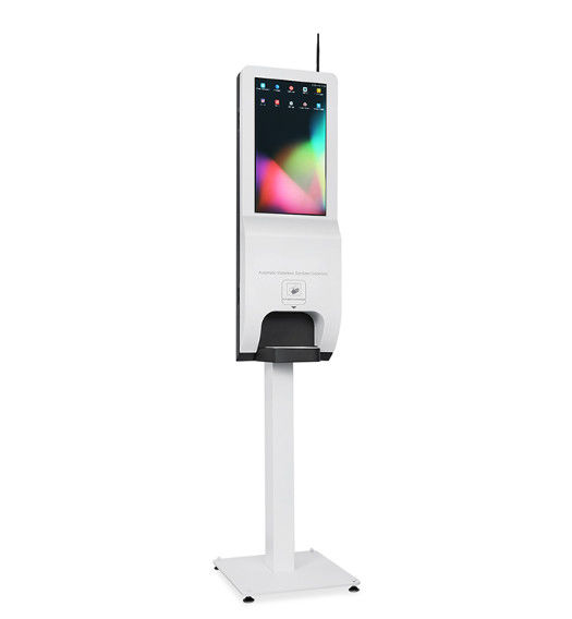 21.5 Inch Android Advertising Screen With Soap Dispenser 1000ml Bottle