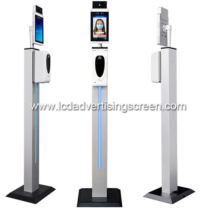 School IP65 infrared temperature sense face recognition Abnormal Temperature Alarm liquid wash hand sanitizer dispenser
