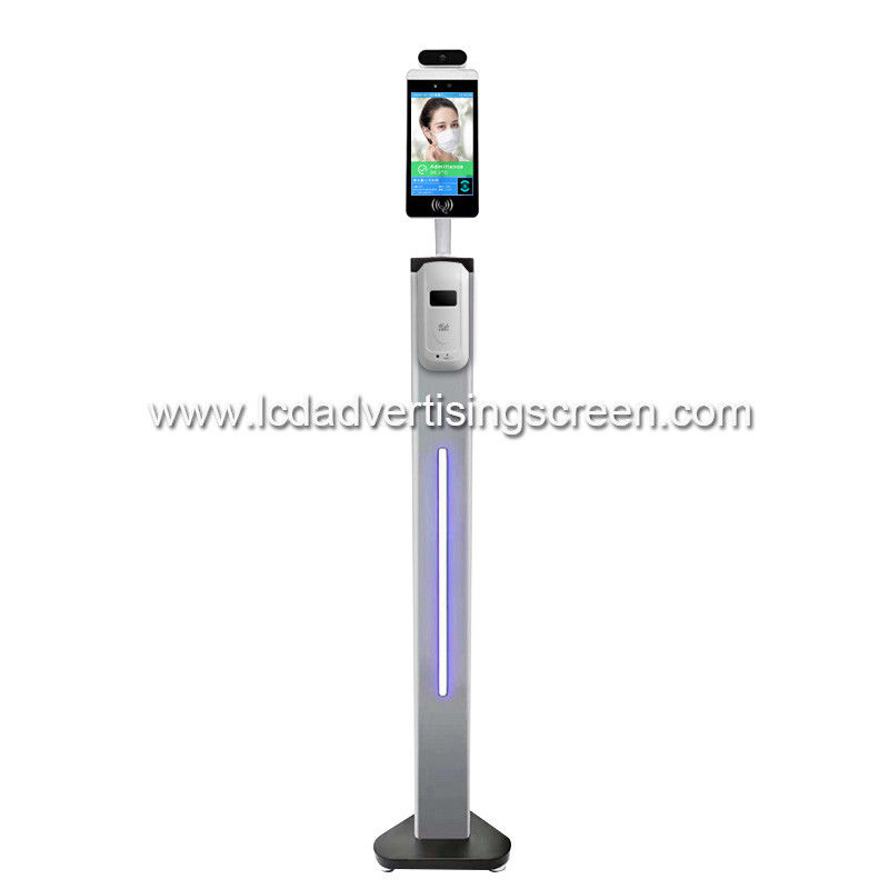 School IP65 infrared temperature sense face recognition Abnormal Temperature Alarm liquid wash hand sanitizer dispenser
