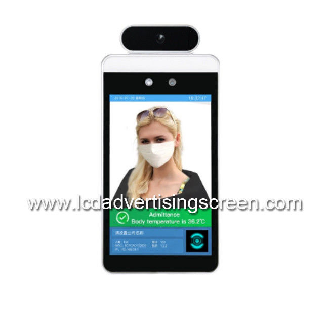 8 Inch Face Recognition human body Temperature Measurement Detector With Floor Stand Base with door access system