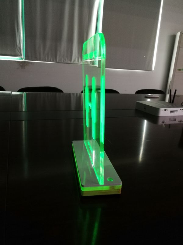 DC12V Six Color Transparent Acrylic LED Sign With Wooden Base