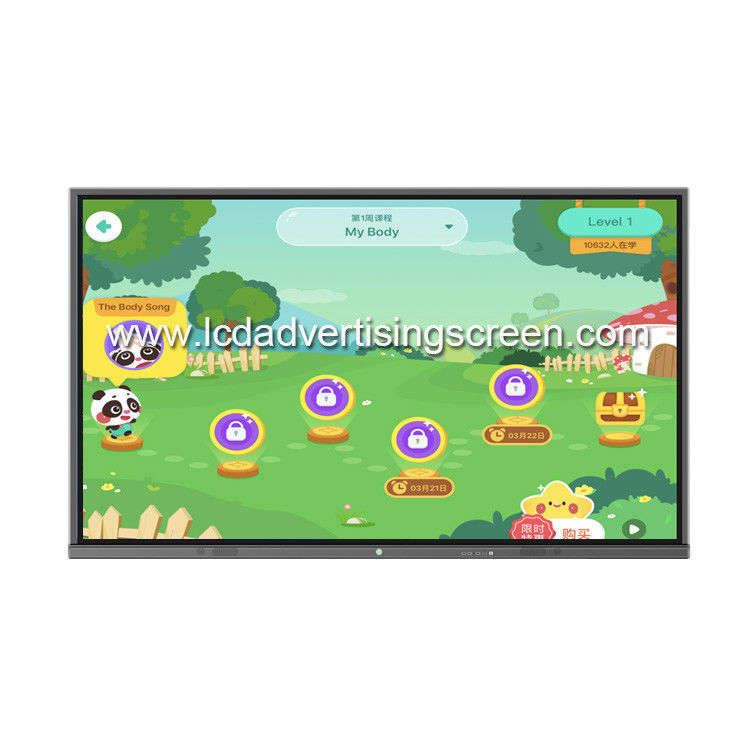 1920×1080 IR Teaching 65 Inch Lcd Interactive Whiteboard