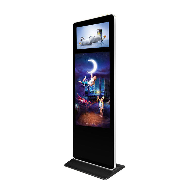 Double Screen Floor Standing Advertising Display For Shopping Mall