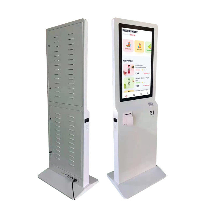 LCD Capacitive Touch Screen Self Payment Kiosk 450cd/M2 With QR Scanner