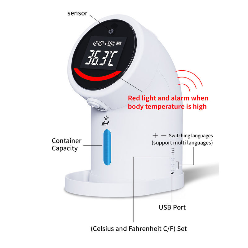 Fever Detector Mini IR Thermometer With Sanitizer Spray Gel Dispenser